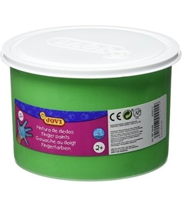 PINTURA DEDOS VERDE 500ML JOVI - TEXTURA GELATINOSA - LAVABLE - NO TOXICOS