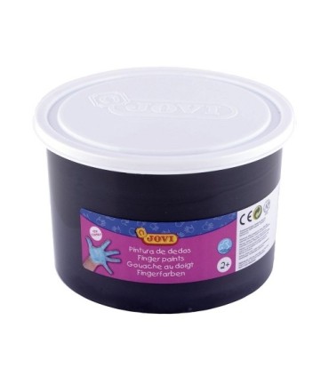 PINTURA DEDOS NEGRA 500ML JOVI - TEXTURA GELATINOSA - LAVABLE - NO TOXICOS