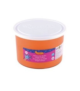 PINTURA DEDOS NARANJA 500ML JOVI - TEXTURA GELATINOSA - LAVABLE - NO TOXICOS