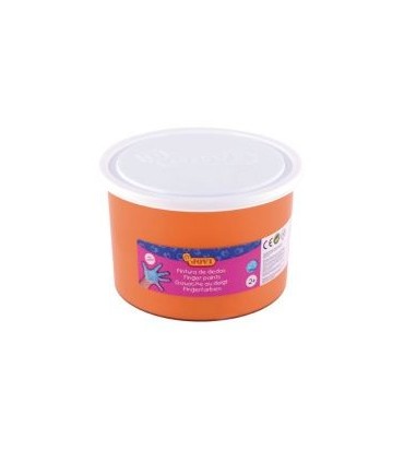 PINTURA DEDOS NARANJA 500ML JOVI - TEXTURA GELATINOSA - LAVABLE - NO TOXICOS