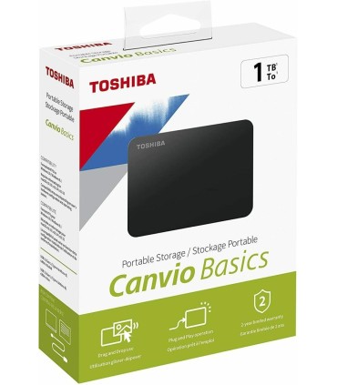 DISCO DURO EXTERNO TOSHIBA 1TB 3 2 NEGRO CANVIO BASICS