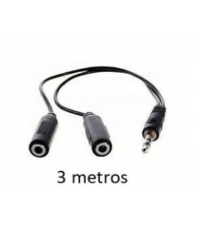 CABLE BIFURCADOR 3GO JACK 3,5mm A 2X JACK H - 1 5 METROS