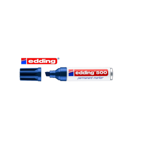 ROTULADOR PERMANENTE EDDING 500 AZUL PUNTA BISELADA