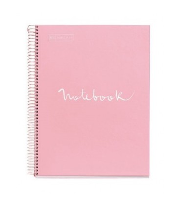 BLOC A-4 5MM TAPA CARTON DURO NOTEBOOK ROSA 80H 90GR MIQUELRIUS