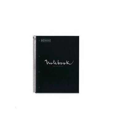 BLOC A-4 5MM TAPA CARTON DURO NOTEBOOK NEGRA 80H 90GR MIQUELRIUS