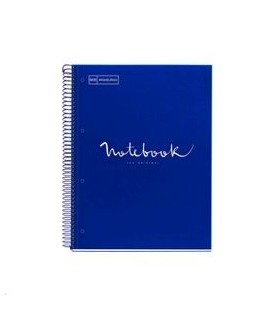 BLOC A-4 5MM TAPA CARTON DURO NOTEBOOK AZUL MARINO 80H 90GR MIQUELRIUS