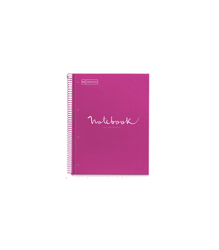 BLOC A-4 5MM TAPA CARTON DURO NOTEBOOK FUCSIA 80H 90GR MIQUELRIUS