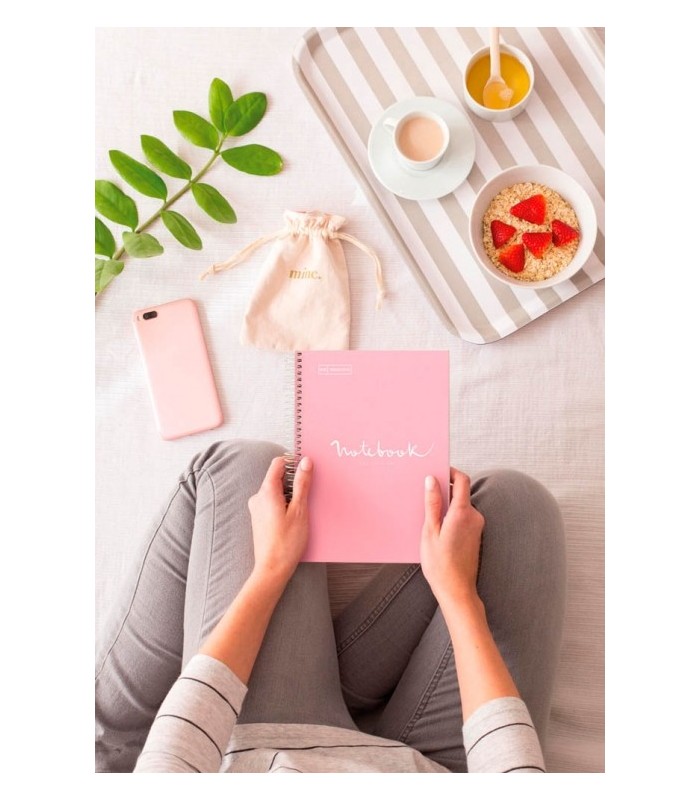 BLOC A-4 5MM TAPA CARTON DURO NOTEBOOK FUCSIA 80H 90GR MIQUELRIUS