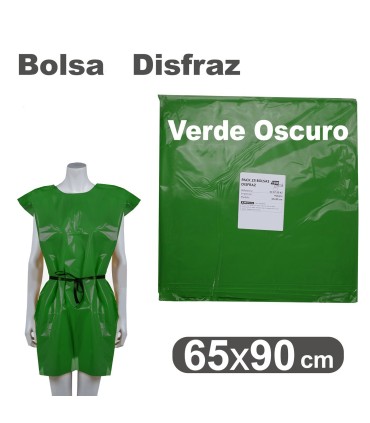 BOLSA DISFRAZ VERDE OSCURO 65X90 GRAFOPLÁS