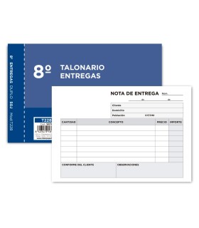 TALONARIO NOTA DE ENTREGAS 8º DUPLO LIDERPAPEL