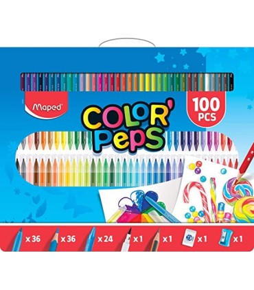 ESTUCHE COLOR PEPS 100 PCS MAPED