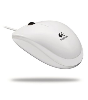 RATON CON CABLE LOGITECH OEM B100 BLANCO- OPTICO - USB - 3 BOTONES - 800DPI