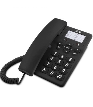 TELEFONO DE SOBREMESA SPC ORIGINAL NEGRO - 3 NIVELES DE VOLUMEN - 3 MEMORIAS DIRECTAS