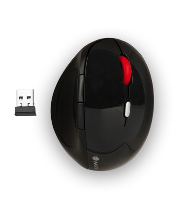 RATON INALAMBRICO ERGONOMICO NGS ERGO NEGRO - 2400DPI - 5 BOTONES - USO DIESTRO