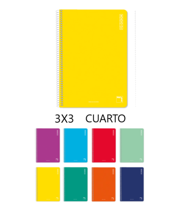 CUADERNO 4º 3MM PACSA 80HOJAS TAPA CARTON