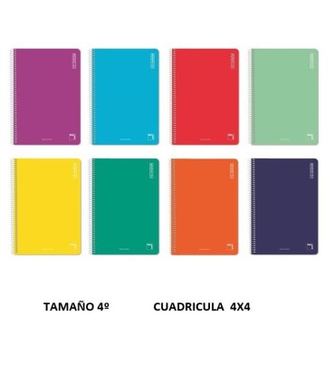 CUADERNO 4º 4MM PACSA 80 HOJAS TAPACARTON
