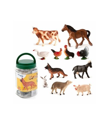 BOTE ANIMALES GRANJA 11 PIEZAS MINILAND