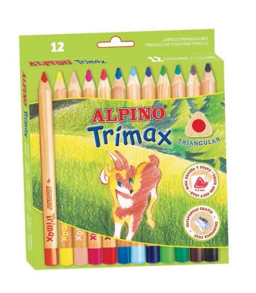 LAPICES COLORES ALPINO TRIMAX 12 UNIDADES