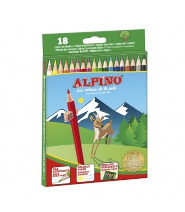 LAPICES DE COLORES ALPINO CAJA 18 UNIDADES