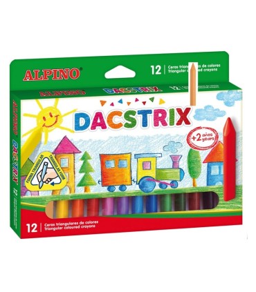 CERAS TRIANGULARES DACS TRIX ALPINO CAJA 12 COLORES