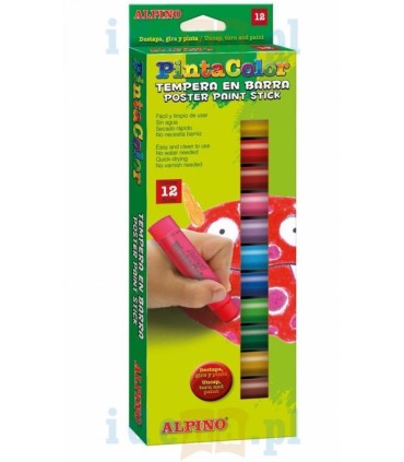 ESTUCHE 12 TEMPERAS EN BARRA PINTACOLOR ALPINO