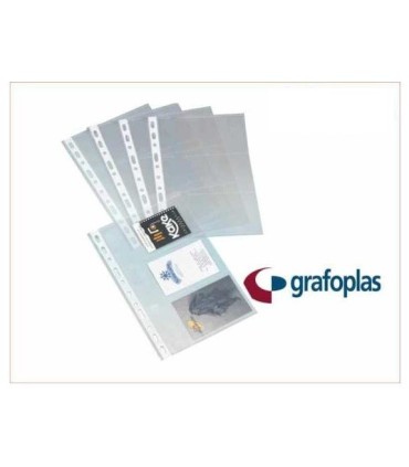 FUNDAS PORTA TARJETA GRAFOPLAS 4º 4 TALADROS 10 UNIDADES