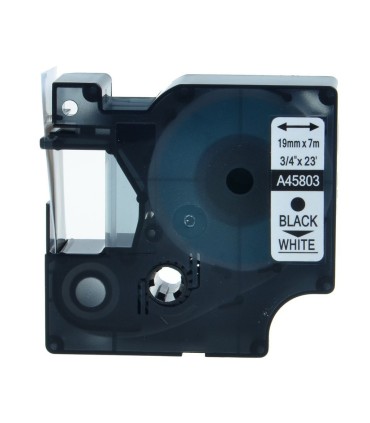 CINTA COMPATIBLE DYMO D1 45803 NEGRO-BLANCO S0720830 19mm X 7m 