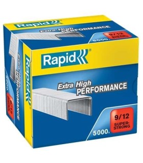 GRAPAS RAPID 9-12 GALVANIZADAS - CAJA DE 5000 GRAPAS - HASTA 90 HOJAS