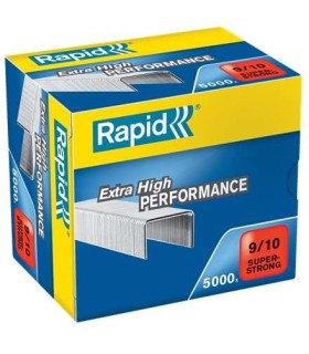GRAPAS RAPID 9-10 GALVANIZADAS - CAJA DE 5000 GRAPAS - HASTA 90 HOJAS