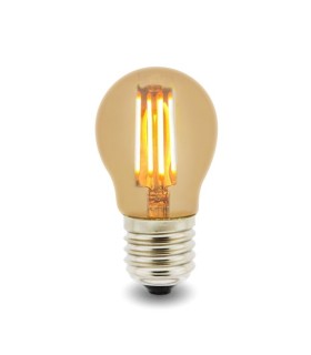 BOMBILLA BM LED FILAMENTO E27 G45 4W AMBAR LUZ CALIDA 2000K-2500K 350 LUMENES