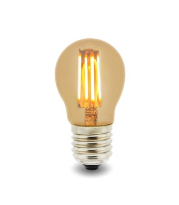 BOMBILLA BM LED FILAMENTO E27 G45 4W AMBAR LUZ CALIDA 2000K-2500K 350 LUMENES