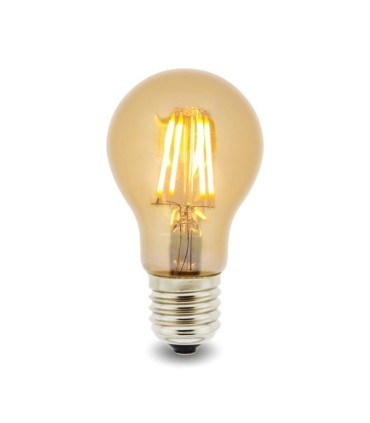 BOMBILLA BM LED FILAMENTO E27 A60 4W AMBAR LUZ CALIDA 2000K-2500K 350 LUMENES