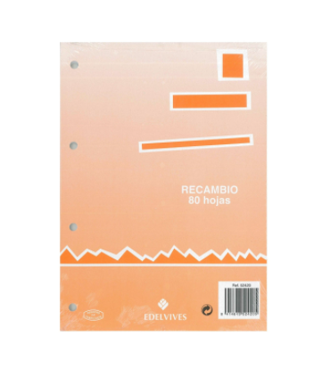 RECAMBIO Fº EDELVIVES Nº46 4 TALADROS 100 HOJAS