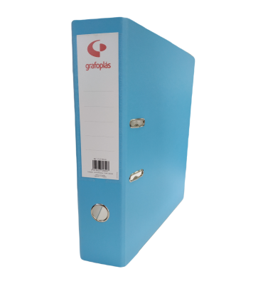 ARCHIVADOR PALANCA TAMAÑO Fº AZUL CLARO 65 GRAFOPLÁS