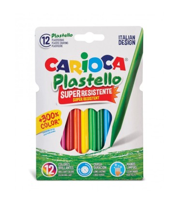 CERAS CARIOCA PLASTELLO PACK 12 UNIDADES - EXTRA LIMPIAS - FACILES DE AFILAR