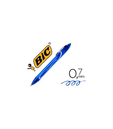 BOLIGRAFO BIC GEL-OCITY QUICK DRY AZUL - PUNTA REDONDA 0 7mm - TRAZO 0 3mm