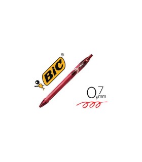 BOLIGRAFO BIC GEL-OCITY QUICK DRY ROJO - PUNTA REDONDA 0 7mm - TRAZO 0 3mm