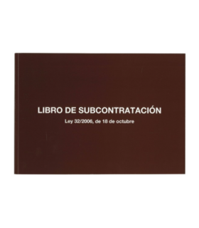 LIBRO SUBCONTRATACION FOLIO AUTOCOPIATIVO