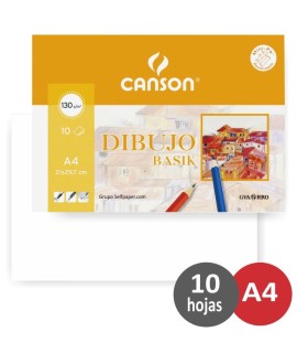 MINI-PACK DUBUJO BASIK 10 HOJAS 130 GR