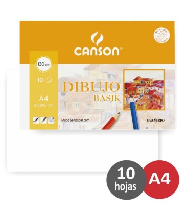 MINI-PACK DUBUJO BASIK 10 HOJAS 130 GR 