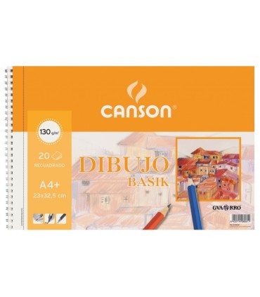 BLOC DIBUJO A-4 130gr  BASIK CON RECUADRO  20 HOJAS