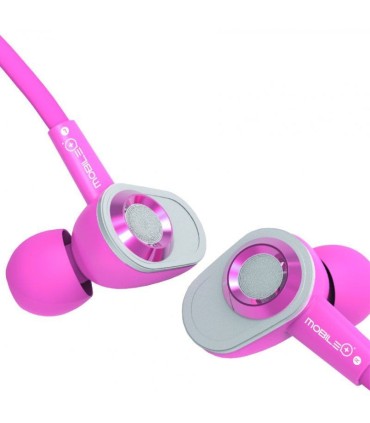 AURICULARES ROSAS MOBILE+ CON MICROFONO INTEGRADO - CABLE 1 2 METROS
