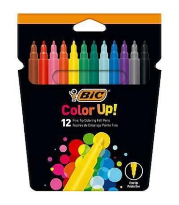 ROTULADORES BIC COLOR UP CAJA 12 COLORES PUNTA MEDIA