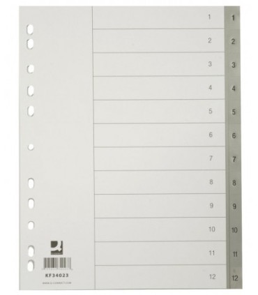 SEPARADORES NUMERICOS 12 MESES Q-CONNECT