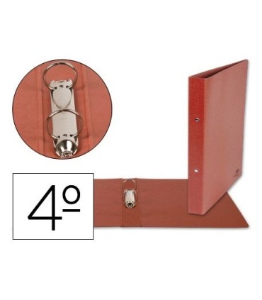 CARPETA 4º 2 ANILLAS CUERO FORRADO LIDERPAPEL