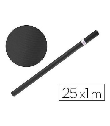 PAPEL CONTINUO NEGRO 25MT FABRISA - PAPEL KRAFT NEGRO 25 MTRS