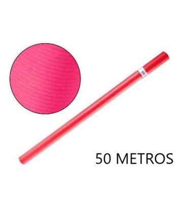 PAPEL CONTINUO ROJO 50MT FABRISA - PAPEL KRAFT ROJO 50 MTRS