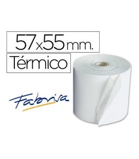 ROLLO DE PAPEL TERMICO FABRISA 57x55x12mm SIN BPA