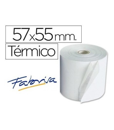 ROLLO DE PAPEL TERMICO FABRISA 57x55x12mm SIN BPA