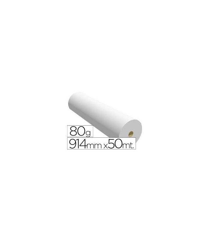 ROLLO PAPEL PLOTTER 914mm 80gr. 50 METROS